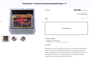 Cheeto shaped like Pokémon’s Charizard sells for RM388,000 in auction