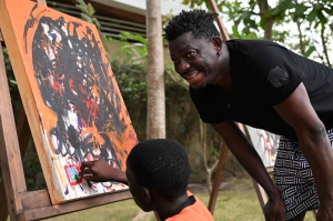 Ivorian painter Aboudia takes teen rebellion to top of the art world