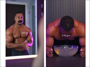 US fitness influencer goes viral with early morning routine of mouth tape, banana peel facials and ice bath (VIDEO)