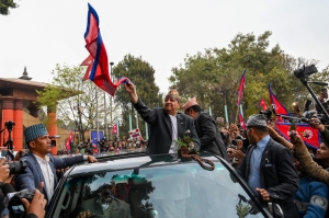 ‘Come king, save the nation’: Nepal royalists seek return of monarch