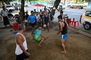 When the going gets rough, Myanmar players keep the ‘chinlone’ ball rolling