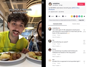 TikTok influencer gets excited to try Malaysian food…but is taken to Ikea (VIDEO)